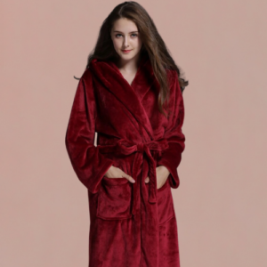 Peignoir Femme Rouge Capuche