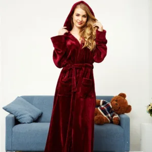 Peignoir De Bain Femme Bordeaux