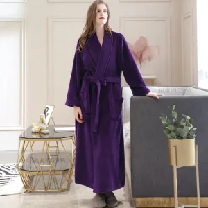 Peignoir Long Femme Polaire