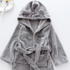 Peignoir Enfant Gris