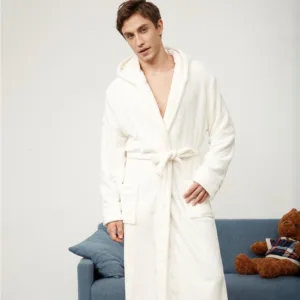 Peignoir De Bain Homme Blanc