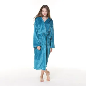 Peignoir Bleu Turquoise Femme