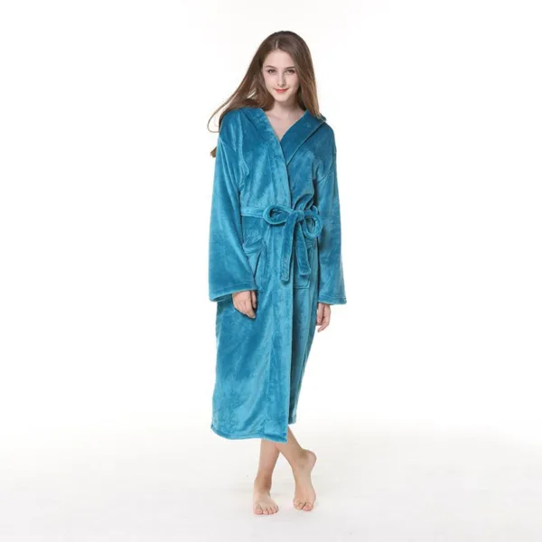 Peignoir Bleu Turquoise Femme