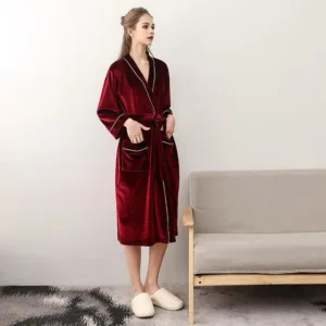 Peignoir En Velours Femme