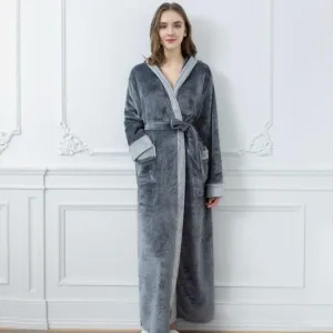 Peignoir Femme Gris Anthracite