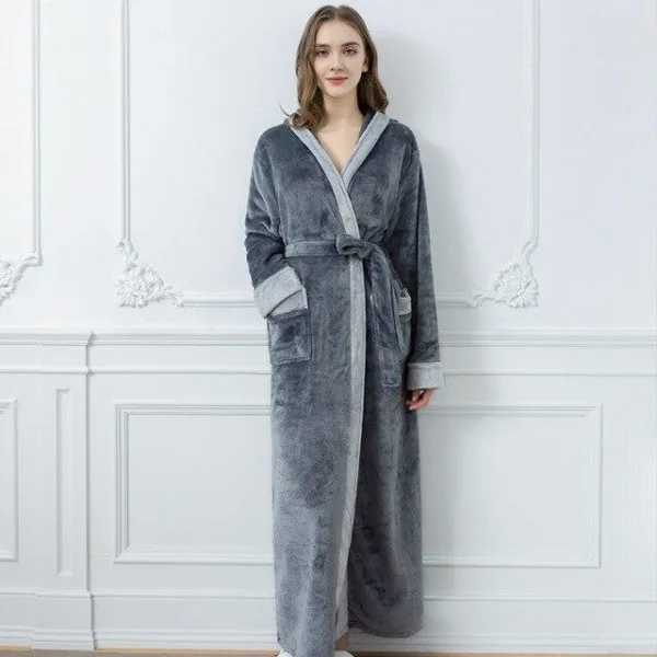 Peignoir Femme Gris Anthracite