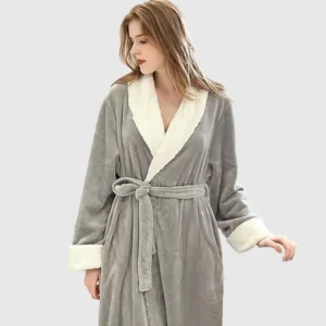 Peignoir Femme Gris Clair