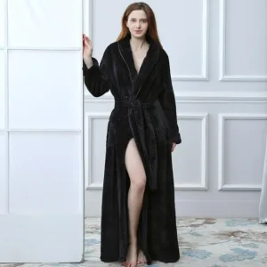 Peignoir Femme Noir Long