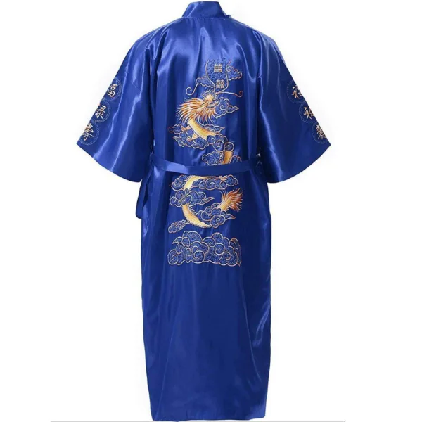 Peignoir Femme en Satin bleu japonais.jpg