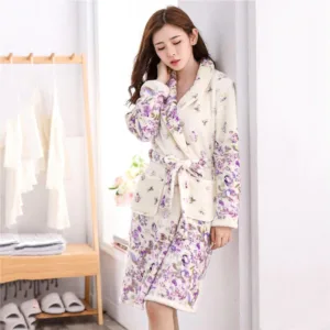 Peignoir Femme Fleuri