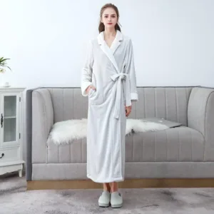 Peignoir Femme Gris Clair