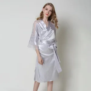 Peignoir Femme Satin Long