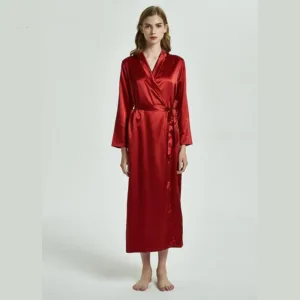 Peignoir Long Satin Femme
