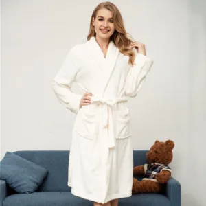 peignoir douillet femme couleur blanche