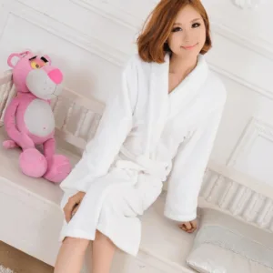 Peignoir Femme Polaire Blanc