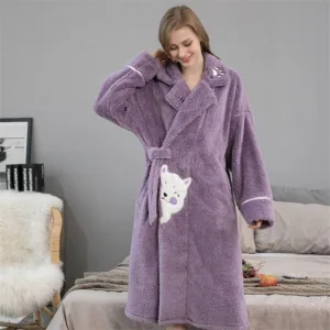 Peignoir Femme Polaire Violet