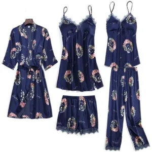 Peignoir Femme Pyjama Bleu