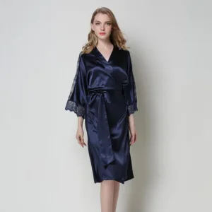Peignoir Femme Satin Dentelle