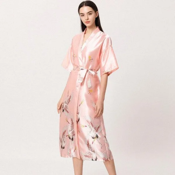 Peignoir Satin Femme Long Rose.jpg