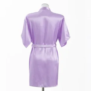 Peignoir Satin Femme Violet