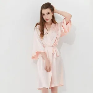Peignoir Satin Rosé