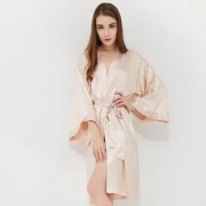 Peignoir Satin Écru