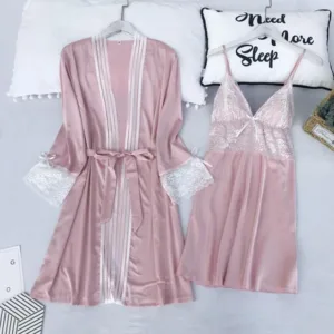 Peignoir Satin Femme