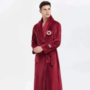 Peignoir Homme Polaire Grenat