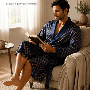 Peignoir homme motif2