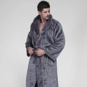 peignoir XXL en fausse fourrure pour homme