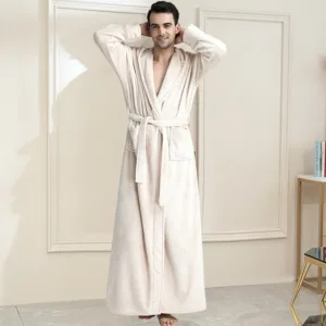 Peignoir Homme Capuche Blanc