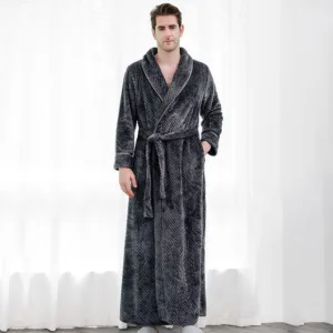 Peignoir de bain pour homme gris