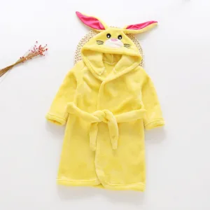 Peignoir Bébé Lapin Jaune