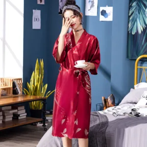 kimono nuit satin élégant