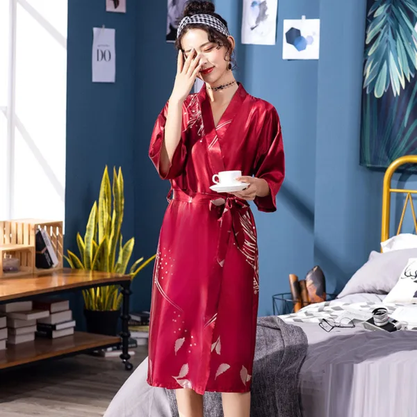 kimono nuit satin élégant
