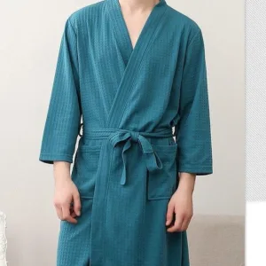 Peignoir Homme Coton Gaufré