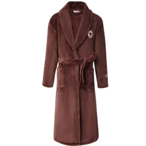 Peignoir En Polaire Marron Superbe