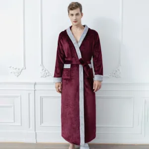 Peignoir Homme Rouge Bordeaux