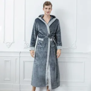 robe de chambre homme gris anthracite