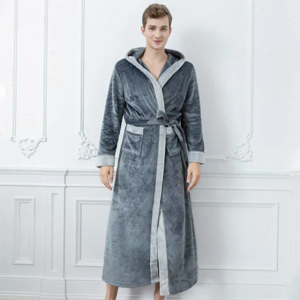 robe de chambre homme gris anthracite