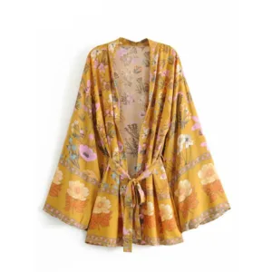 Peignoir Kimono Court Léger Estival