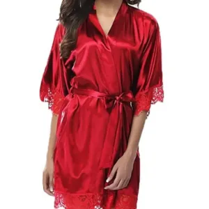 Peignoir Femme Satin Et Dentelle