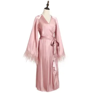Peignoir Femme Avec Plumes