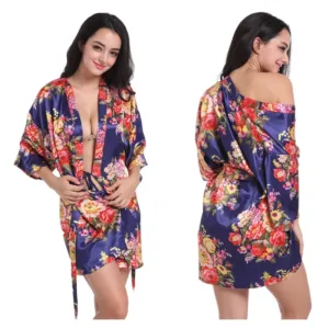 Peignoir Femme Kimono En Satin