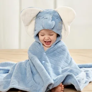Cape De Bain Bébé Éléphant Bleu