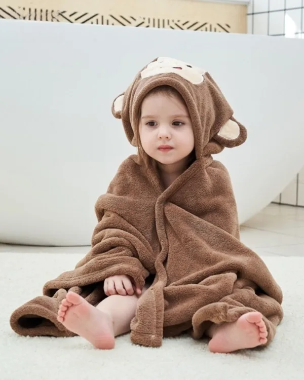 Cape de bain enfant singe pour enfant 2 6 ans 1jpg