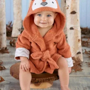 Peignoir Bébé Renard En Coton