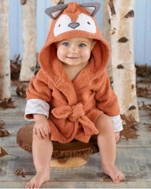 Peignoir Bébé Renard En Coton