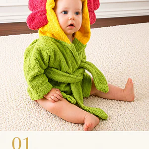 Peignoir bebe tournesol
