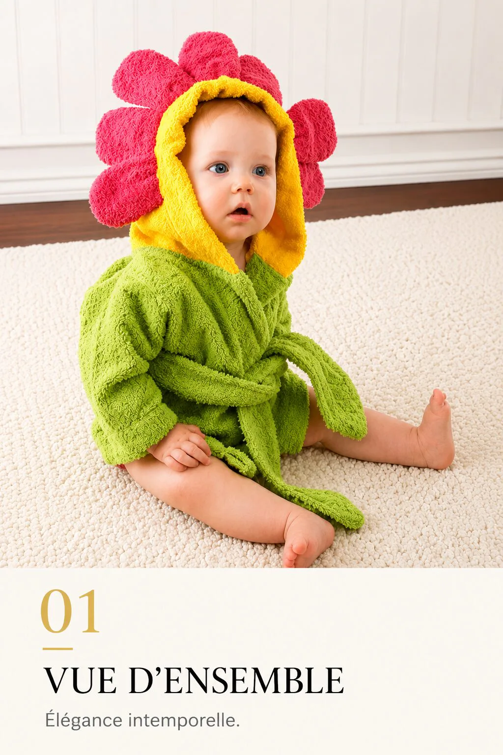 Peignoir Bébé Tournesol